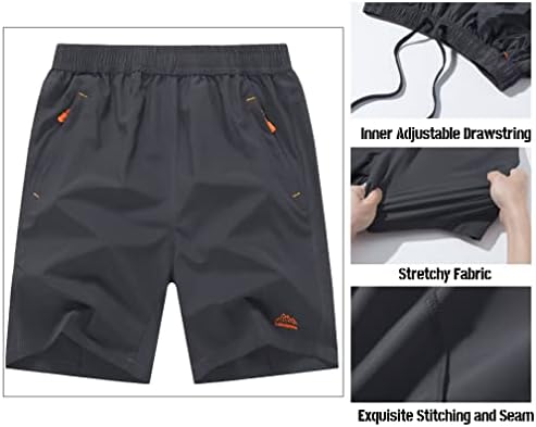 Magcomsen muške kratke hlače Brze suho planinarske gaćice sa džepovima sa patentnim zatvaračem za