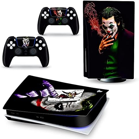 Mmoptop koža za PS5 disk izdanje Joker konzole i kontrolera vinil Cover Skins oblozi kompatibilni sa Playstation 5 verzijom diska