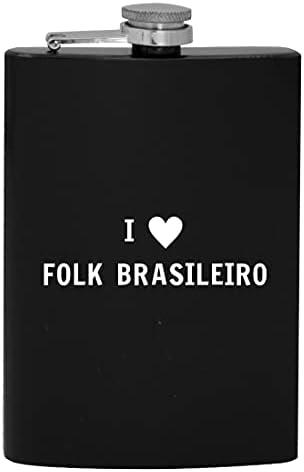 I srce volim Folk Brasileiro - 8oz Hip tikvicu za piće alkohola