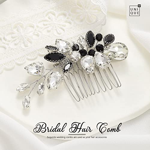 Casdre Crystal Bridal češalj za kosu srebrni vještački dijamant nevjesta vjenčani komad kose bočni češalj