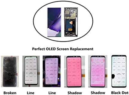 Lnonls zamjena Lcd ekrana za Samsung Galaxy Note20 Ultra 5G SM-N986U N986B Amoled sklop ekrana LCD ekran Digitalizatora na dodir sa okvirom 6,9 Crni