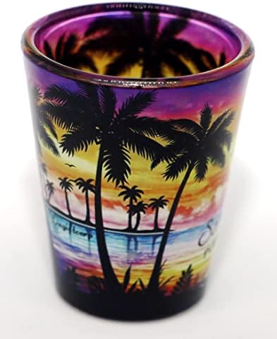 San Juan Portoriko Palm Sunset Shot Glass