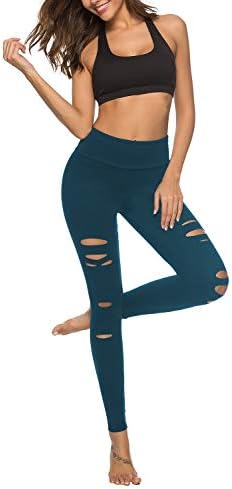 Dibaolong ženske visokog struka joga hlače izrezana trkačka kontrolna vježba trčanje yoga mršava gamaše