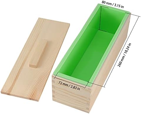 Zeonhak 2 Pack 42 oz Silikonski sapun, fleksibilan kalup sa sapunom sa drvenim poklopcem i