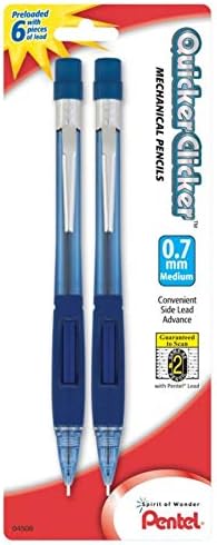 Pentel® brže kliker™ automatske olovke, 0,7 mm, plava cijev, pakovanje od 2 olovke