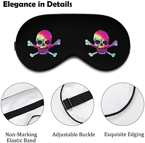 Kravata boja s lubanjem mekana maska ​​za oči efektivna maska ​​za spavanje za spavanje Udobnost za povezivanje sa elastičnim podesivim remenom