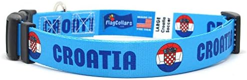 Ogrlica za pse sa hrvatskim nogometnim dizajnom | Izvrsno za nacionalne praznike, posebne događaje,