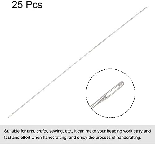 UXCell 25pcs perling igle supi tanki dugi ravni šivanje niti od nehrđajućeg čelika 4,72 inčni 0,02 inčni prečnik žice
