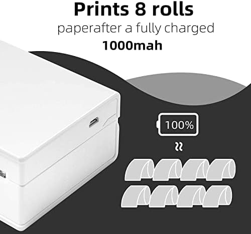 Phomemo M02 Mini džepni prijenosni štampač sa 3 Crna na prozirnom + 1 Balck na bijelom papiru za