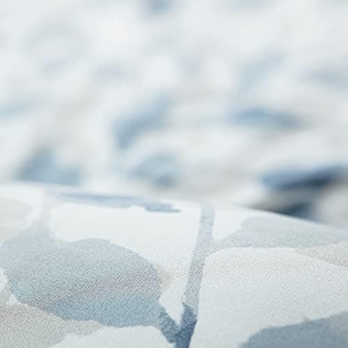 Chanasya slojeviti list pokrovitelj pokrivača - prekrivač i 2 jastuk - 3-komadni set, kraljevska veličina, plava taupe