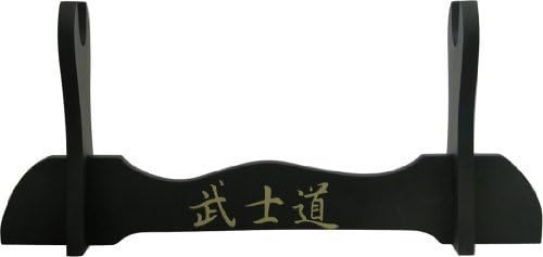 Ručno izrađeni mač - crno lakirano drvo, deluxe stolni stol za mačeve Katane ili Wakizashi, držač zaslona