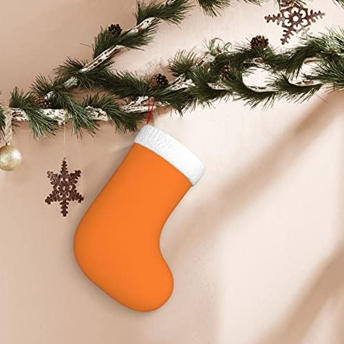 Ruzoap 18 inčni božićne čarape, ljepota spaljena narančasta, super mekane plišane manžete božićne ukrase čarape za zabavu i Xmas Day