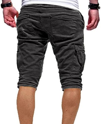Maiyifu-GJ muški povremeni elastični struk Teretni kratke hlače opuštene fit multi džepove na otvorenom kratke lagane planinarske hlače