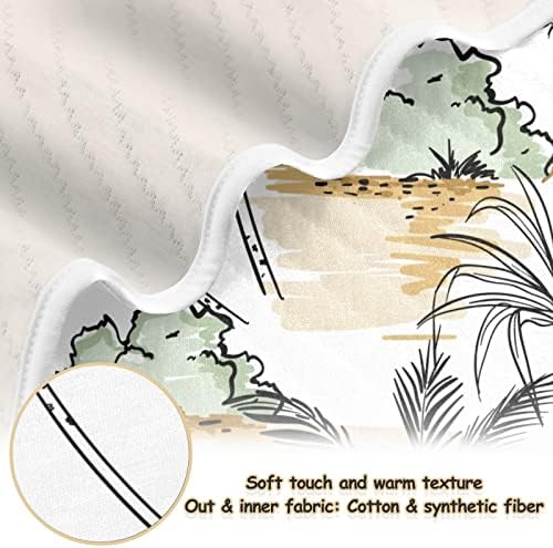Swaddle pokrivač na otoku palme pamučno pokrivač za dojenčad, primanje pokrivača, lagana mekana prekrivačica