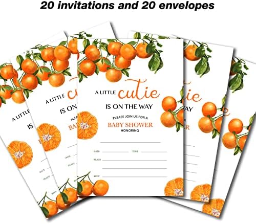 Yidou Maloutie je na putu na narančasti pozivnici za tuširanje naranče narančasto rodno neutralno za bebe popunite pozivnice kartice 20 pozivnica i koverti