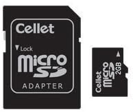 Cellet 2GB MicroSD za Motorola DROID Vanquish Smartphone prilagođene flash memorije, velike brzine prijenosa, plug and play, sa pune veličine SD Adapter.