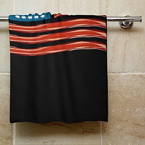 Bacon USA zastava ručnici za ruke lica i karoserija krpa mekane krpe sa slatkim tiskanim za kupatilo Kuhinjski hotel