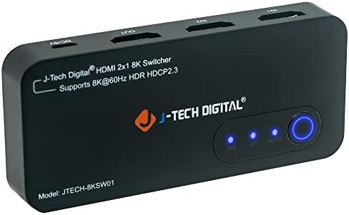 8K HDMI 2.1 prekidač 2 u 1 od 48Gbps 8K 60Hz 4K 120Hz HDMI prekidač sa 8K HDMI 2.1 kabelom 3ft. 3 pakovanje