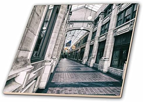 3drose Vintage fotografija starog enterijera shopping plaza sa stubovima i. - Pločice.
