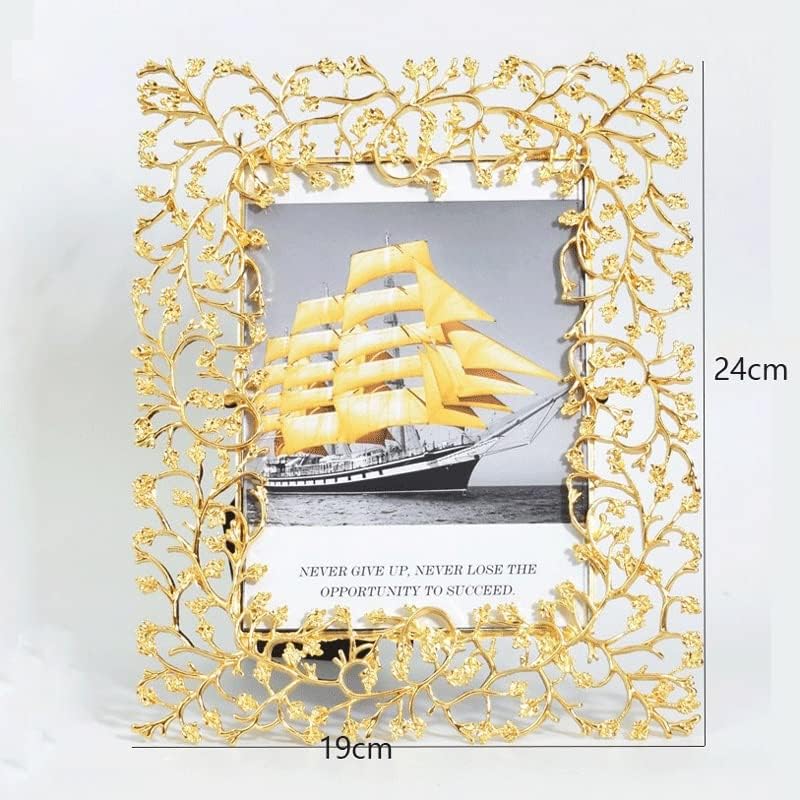ZCMEB Photo Frame Creative Mini kućni ukras Vjenčanje par preporučeni okvir slike zlato