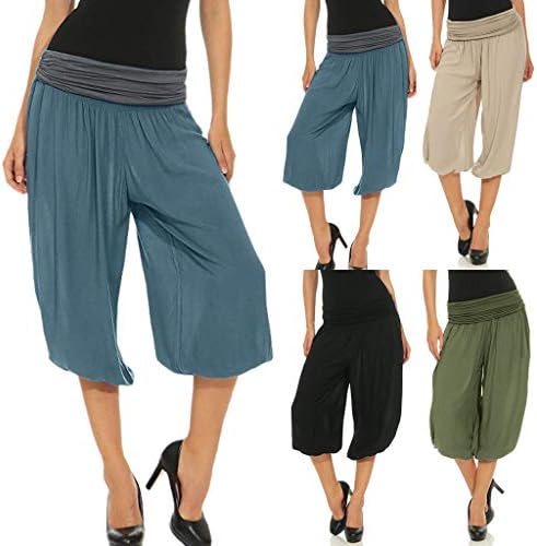 Capri pantalone za žene plus veličine labave casual ruched joga lounge harem pant S-5XL