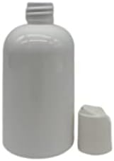 Prirodne farme 4 oz bijelog boston BPA Besplatne boce - 6 pakovanja Prazna kontejnera za punjenje - Esencijalni proizvodi za čišćenje ulja - Aromaterapija | Glatki bijeli disk - izrađen u SAD-u