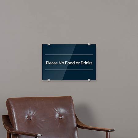 CGsignLab | Molimo vas da nema hrane ili pića -Basic Mornary Premium akrilni znak | 18 x12