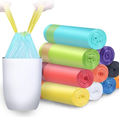 BMAES Gusta u boji za gusenu kapuljača za smeće Prijenosna torba za smeće za smeće za smeće za smeće od smeće Plastična torba 5rollsobcolor
