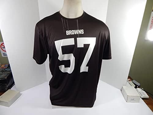 Cleveland Browns 57 Izdavana majica smeđu vježbu s smeđom DP36848 - nepotpisana NFL igra rabljeni