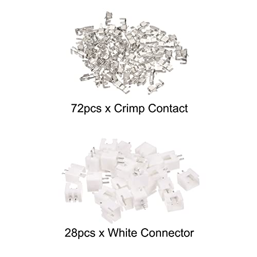MECCANIXITY 28pcs 2.54 mm Pitch 2p konektor 72pcs XH2.5mm konektor Crimp kontaktni Pin