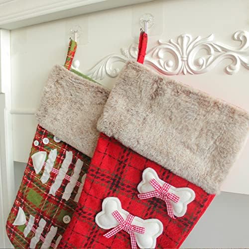 Pokloni slatkiši personalizirani kamin Čarapa Božić ukrasi za kućne kuće i zabavni dodatak