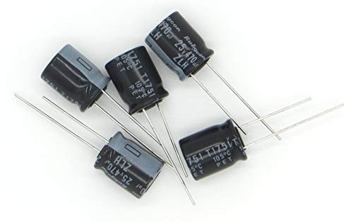 470uf 25V radijalni olovni aluminijumski elektrolitički kondenzatori za Uradi Sam popravku LCD televizora i potrošačke elektronike - 5 kom.