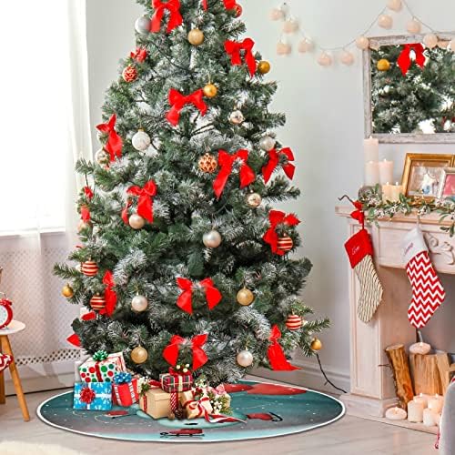 Alaza Christmas Drvo ukras, mali mini stablo suknje za suknje 35,4 inča sa božićnom Novom godinom ili