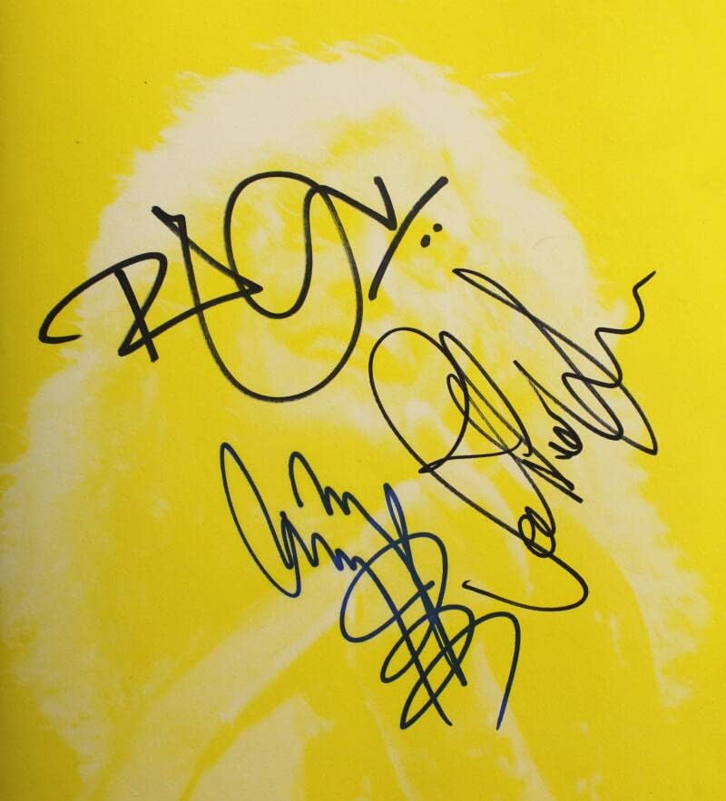 John Paul Jones, Jimmy Page, Robert biljni bend potpisao autogram na turneji sa LED Zeppelin knjiga W /