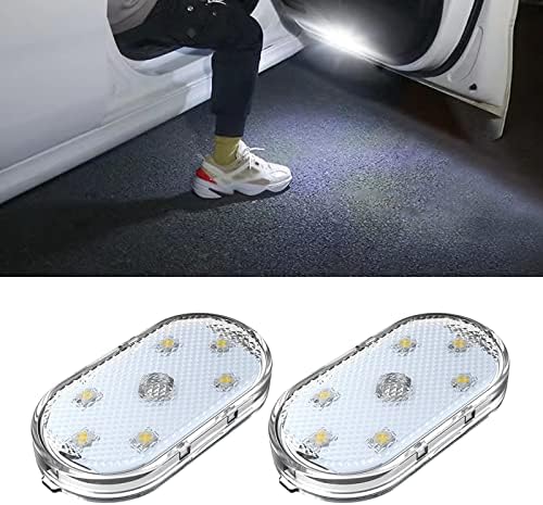 Yonput 2 kom Auto Atmosphere LED svjetla, LED unutrašnja svjetla za automobile sa 6 svijetlih LED lampi, Prijenosna
