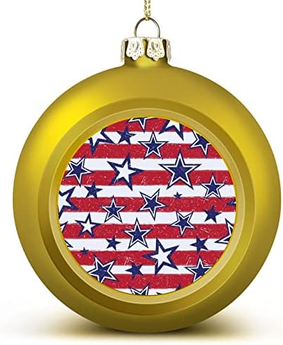 4. jula, SAD Dan nezavisnosti Božić kugle Ornament Shatterproof za čari Božić Tree Hanging ukras