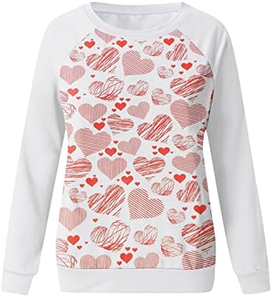 Dan zaljubljenih duksevi za žene grafički puloveri Happy Valentin's Day Shirts pulover Tops bluza