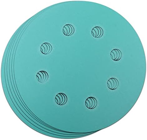 Utoolmart 15kom Brusni diskovi sa kukom i petljom, brusni papir od silikonskog karbida od 5 inča sa 8 rupa