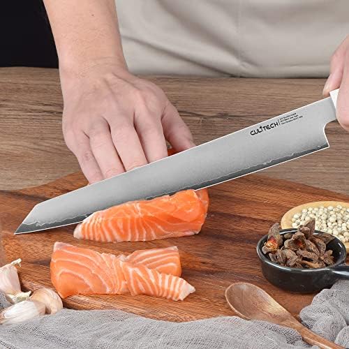 CULITECH Sujihiki nož, 9,5 inča oštar Nerđajući sashimi / Sushi nož sa dvostrukom oštricom sa G10 osmougaonom ručkom za kuhinju i restoran