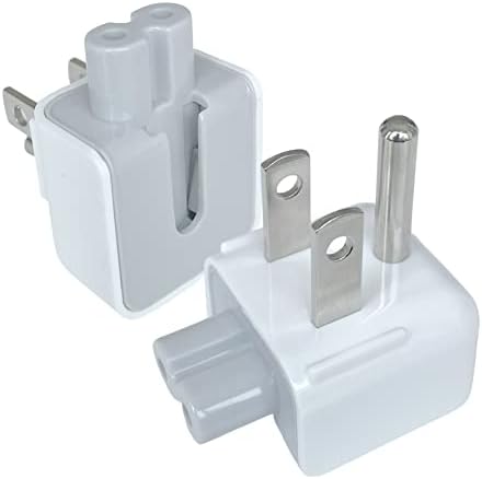Uzemljena glava za Apple Mac-bez Trnaca ili zujanja! - AC zidni Adapter utikač Duck Head 3-pinski Američki punjač za MacBook / iPhone/iPod AC Adapter za struju sa zupcima za uzemljenje - neće skliznuti iz utičnice