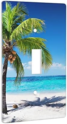 Tropical Beach Palm Tree Dekorativni prekidač Preklopni poklopac Poklopi 1 gang zidne ploče kupaonica LightWitch