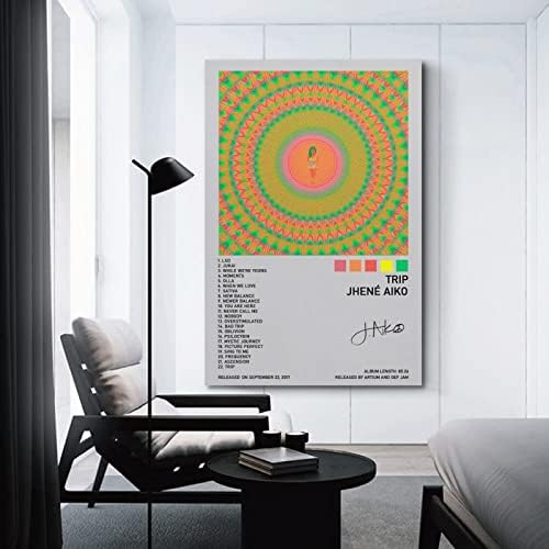 Jhene Aiko putovanje Album Poster platneni Posteri spavaća soba estetski zid Art dnevni boravak Print dekorativno platno Poster 12x18inch Neuramni stil