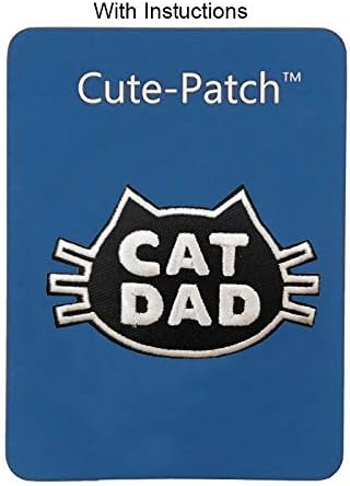 Slatka patch 3 Otac mačke vezeno željezo na patchu šivati ​​na Applique ljubimcu ljubimca Kitty kućni ljubimci Muškarac čovjek