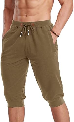 Cotrasen muške 3/4 Capris jogger kratke hlače ispod koljena kratke hlače sa džepovima sa zatvaračem