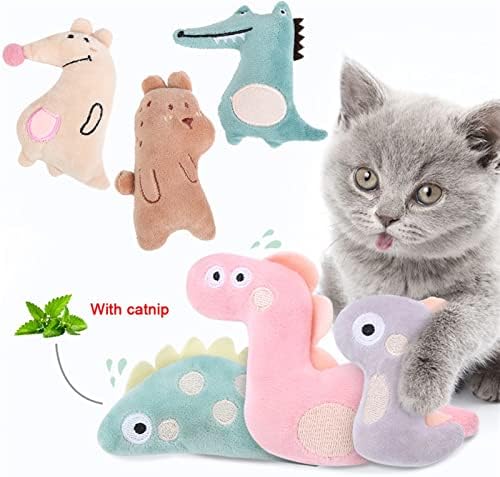 Jinyawei Mačka igračka mini mačka brušenje Catnip igračke Smiješne interaktivne plišane mačke zubi igračke