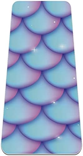 Siebzeh sjajna Zvjezdana plava ljubičasta ružičasta Mermaid Scale Premium debela prostirka za jogu Eco Friendly