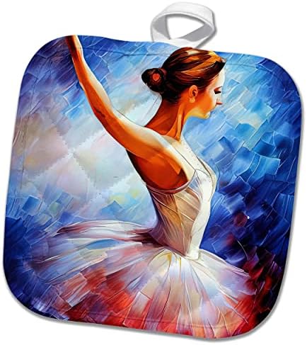 3drose balet digitalna umjetnost - primamljiva balerina ples. Ružičasta, plava. - Pothilders