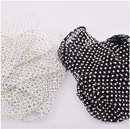 CREATIViveugar 47inx 17in mekana mrežasti mrežasti tkanina elastična mreža sa reznim reznim reznim od kristaljice za vrećicu za odjeću izrada zabavnih ukrasa