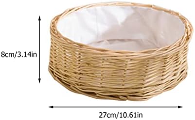 Harpyyami Wicker Basket Okrugla Košarica 1 Set Rattan tkani Košar za kruh Okrugla Košarica za vodu Slonik