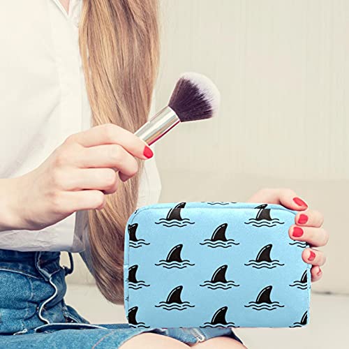 Toaletna torba Kozmetička putokaz za šminku za pranje torbice za pranje sa zatvaračem Ocean morski pas plava